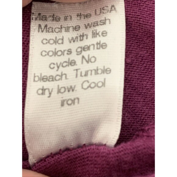 Michael Stars Asymmetric Shoulder T-Shirt Women's Modal Supima Purple One Size - Picture 6 of 7
